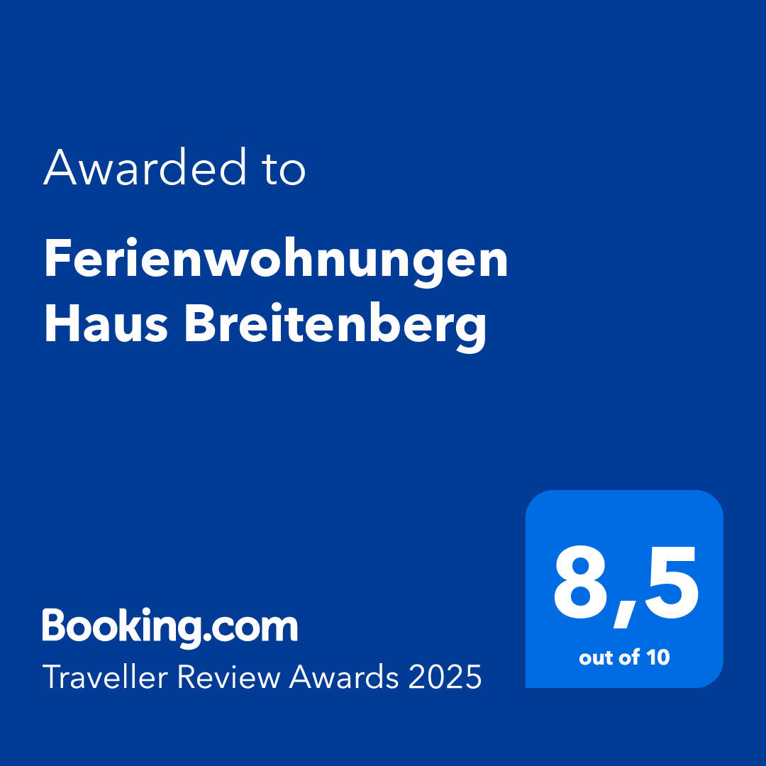Haus Breitenberg im Allgäu hat einen Booking Traveler Review Award 2025 gewonnen